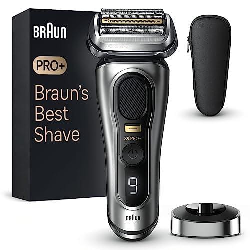 29% DESCUENTO Braun Series 9 Pro+ Afeitadora Eléctrica Hombre, Máquina de Afeitar Barba, Base De Carga, En Seco Y En Mojado, 9517s, Plata