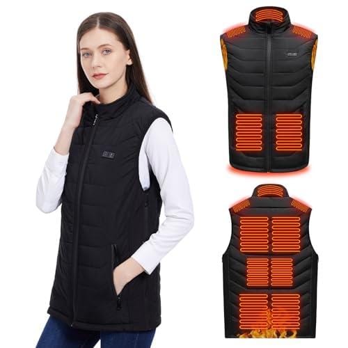 OFERTÓN SUPREMO 76% DESCUENTO GuKKK Chaleco Calefactable para Mujeres Hombres, Chaleco Térmico Ajustable, Carga USB Chaqueta Calefactora con 3 Ajustes de Temperatura, Lavable Térmico Chaqueta para Exteriores, Moto (3XL/4XL)