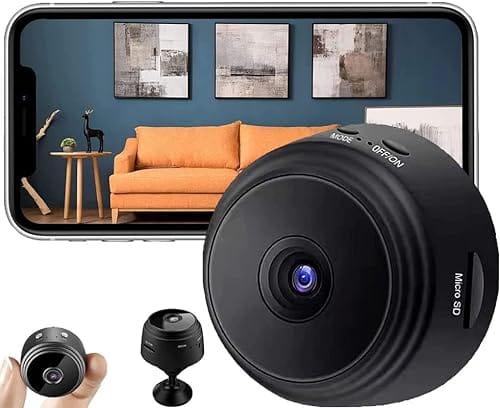 SUBVERS Mini Camara Espia, 1080P HD Mini WiFi Oculta Cámara Espía para Ver En El Movil, Interior Micro Cámaras De Vigilancia Larga Duracion Spy CAM con Visión Nocturna Detección De Movimiento