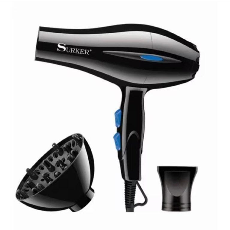 IPSDI Secadora de pelo profesional SURKER 3500w 3 posiciones de calor y 2 velocidades, boquilla concentradora y difusor | Miravia