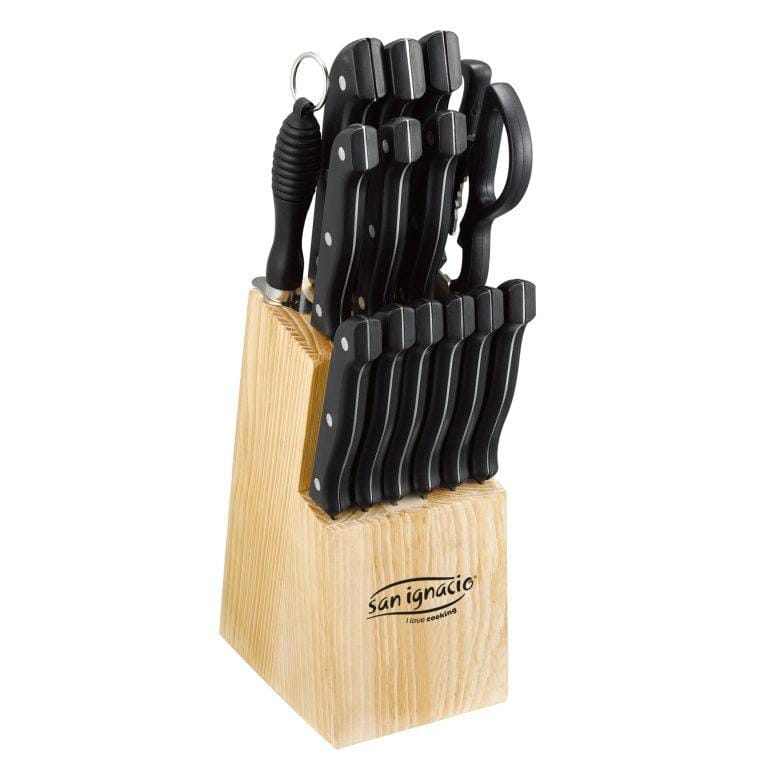 Juego de 15 cuchillos SAN IGNACIO Tenessy de cocina fabricados en acero inoxidable | Miravia