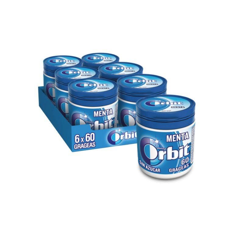 Orbit, Chicles Sin Azúcar Sabor Menta, Fresco, Intenso y de Larga Duración en Formato Gragea, 6 Botes x 60 Unidades | Miravia