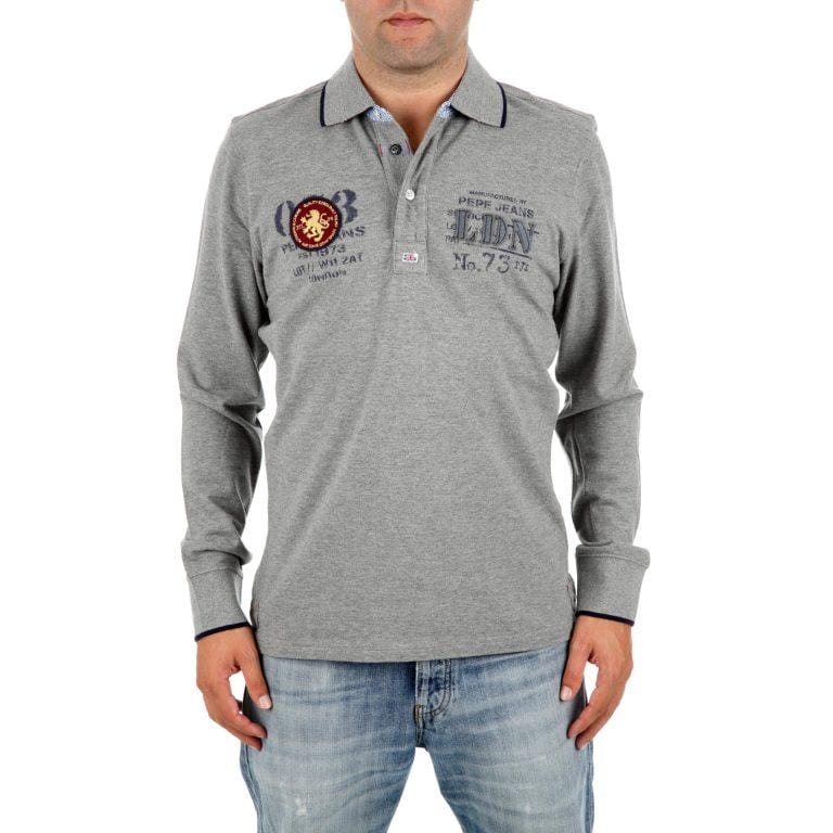 Polo Pepe Jeans Manga Larga Estampado Exclusivo Diseño Elegante / PM540369 HECTOR | Miravia