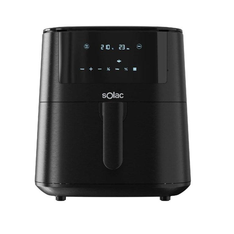 Solac – Freidora sin Aceite Airfryer 7L | 1650W | 11 menús | Air Fryer 40-200º | Antiadherente | Apta lavavajillas | Panel control táctil multifunción | Programable Temporizador | Freidora Aire | Negro | Miravia