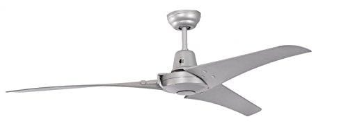 DESCUENTAZO 60% DESCUENTO Pepeo Vourdries Ventilador de techo de diseño industrial, plateado, diámetro 142cm, sin control, sin iluminación