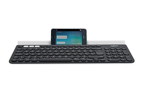 DESCUENTAZO 60% DESCUENTO Logitech K780 Teclado Inalámbrico Multi Dispositivos para Windows, Disposición QWERTZ Alemán, Gris