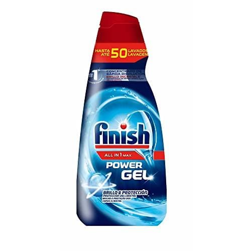 Finish All in 1 Max Power Gel Brillo & Protección Detergente Gel para el Lavavajilla, 50 dosis