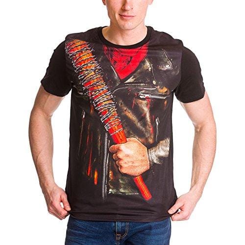 Walking Dead Camiseta de Caballero Negan Negro de algodón S