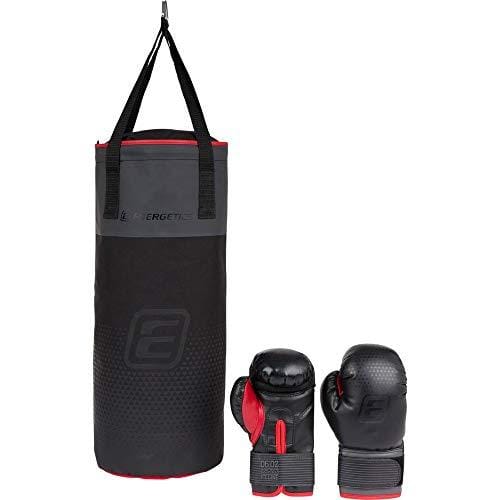 ENERGETICS Box Sack 225506 Saco de Boxeo (Talla única), Color Negro, Gris y Rojo