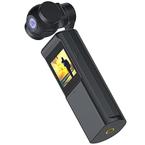 PNJ Cámara 4K Pocket estabilización motorizada de 3 Ejes Tomas de visión Extra fluidos Diseño Compacto y Ligero Aplicación para Smartphone Autonomía 2 Horas Sensor CMOS Timelapse y SlowMo