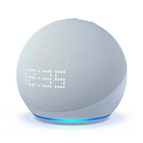 DESCUENTAZO 49% DESCUENTO Echo Dot con reloj (5.ª generación, modelo de 2022) | Altavoz inteligente wifi y Bluetooth con Alexa y reloj, con sonido más potente y de mayor amplitud | Gris azulado