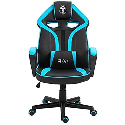 Ghostchairs Fantasma 13 Silla Gamer, Cuero sintético, Negro Y Azul, Large