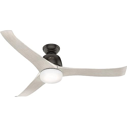 OFERTÓN SUPREMO 73% DESCUENTO Hunter Fan, Ventilador de Techo con Luz y Control Remoto para Interiores, Harmony, 3 Aspas Reversibles, Color Bronce, 137 cm, Ideal para Verano e Invierno, Modelo 50964