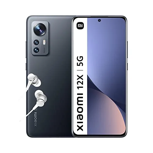 Xiaomi 12X Smartphone de 8+256GB, Pantalla de 6.28” 120Hz AMOLED, Snapdragon 870, Triple Cámara de 50MP+13MP+5MP, 4500mAh, Gray (Versión ES + 3 años de garantía)