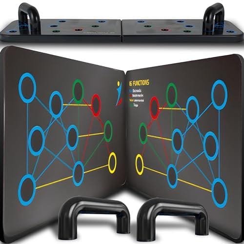 Retoo Tabla de flexiones 13 en 1, tabla de push up unisex, plegable y portátil con 2 asas para el hogar, tabla antideslizante para el pecho, dispositivo de entrenamiento para hombres y mujeres