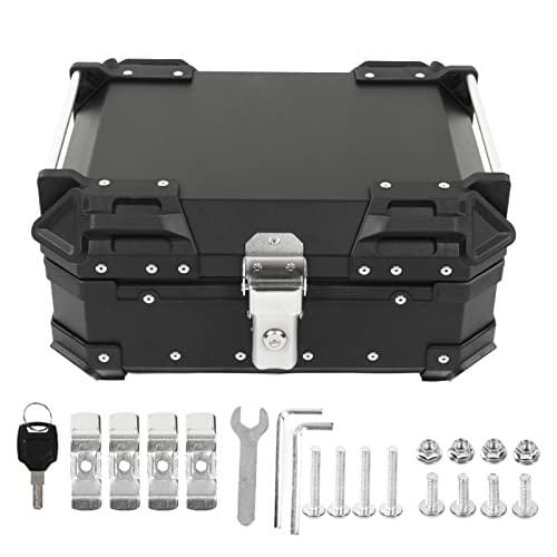 Estuche Superior para Motocicleta, Capacidad de 28L, Conveniente Caja de Almacenamiento para Motocicleta, Aleación de Aluminio, Resistente Al Agua para Modificación (Negro)