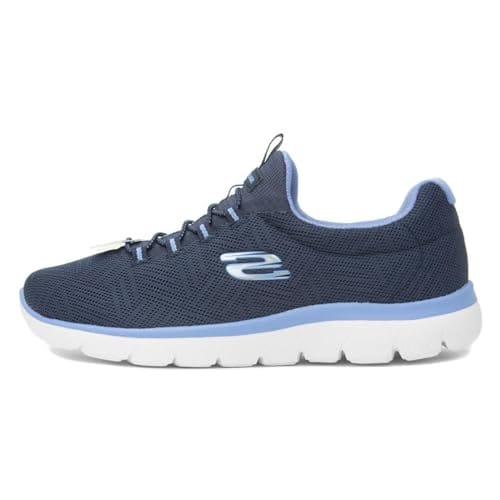 30% DESCUENTO Skechers, CUMBRES Mujer, Ribete Azul Marino de Malla, 39 EU