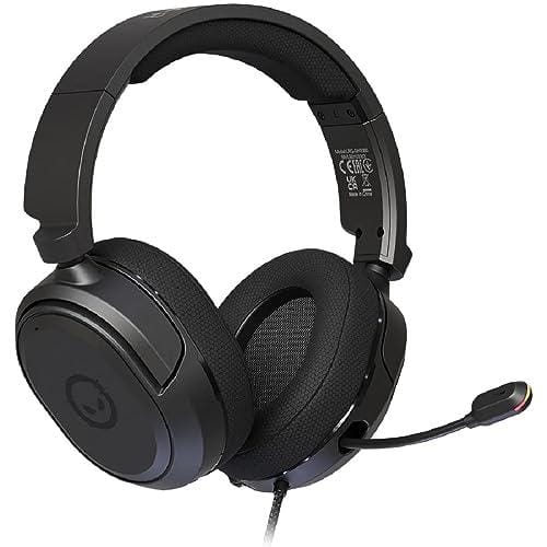 LORGAR Kaya 360 7.1 Virtual Surround Auriculares con micrófono (USB), Color Negro
