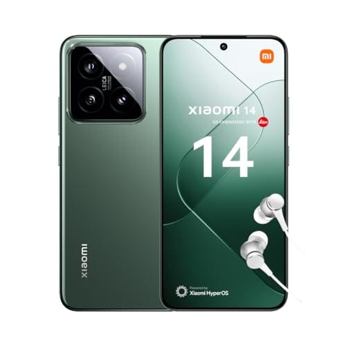 Xiaomi 14 – Smartphone de 12+512 GB, Lentes Leica Summilux, Snapdragon 8 Gen 3, Pantalla AMOLED 6.36» 120Hz, HyperCharge 90W, Verde (Versión ES)