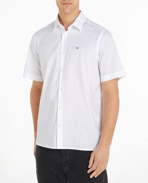 Camisa de manga corta de popelín elástico de hombre classic – Primeriti