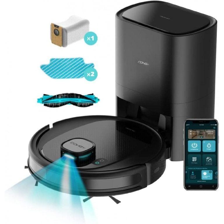 Cecotec Robot Aspirador con Base de Autovaciado Conga 7290 Eternal Home X-Treme. Tecnología Láser, Potencia de Succión 3000 Pa, Cepillo Multifunción, Control App Asistente Alexa, 2 Mopas | Miravia