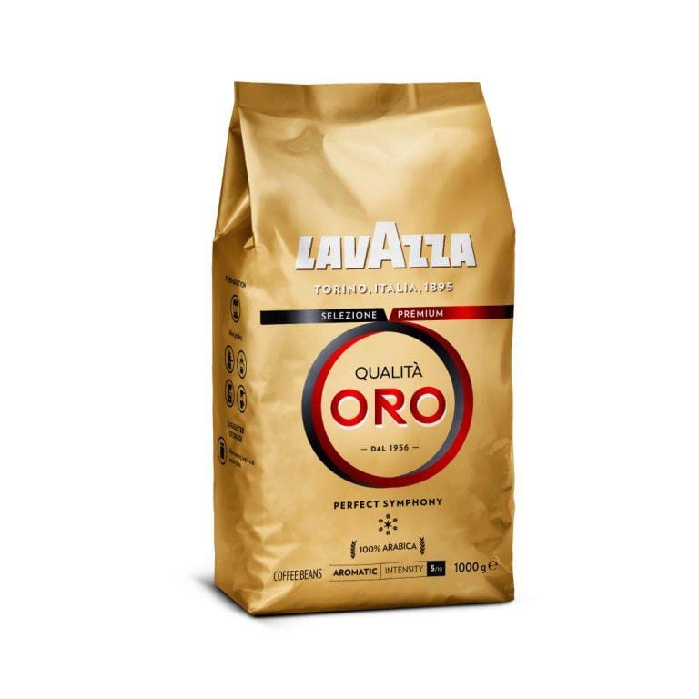 Lavazza, Qualità Oro, Café en Grano, Ideal para la Máquina de Café Espresso, con Notas Aromáticas de Frutas y Flores, 100% Arábica, Intensidad 5, Tueste Medio, 1 kg | Miravia
