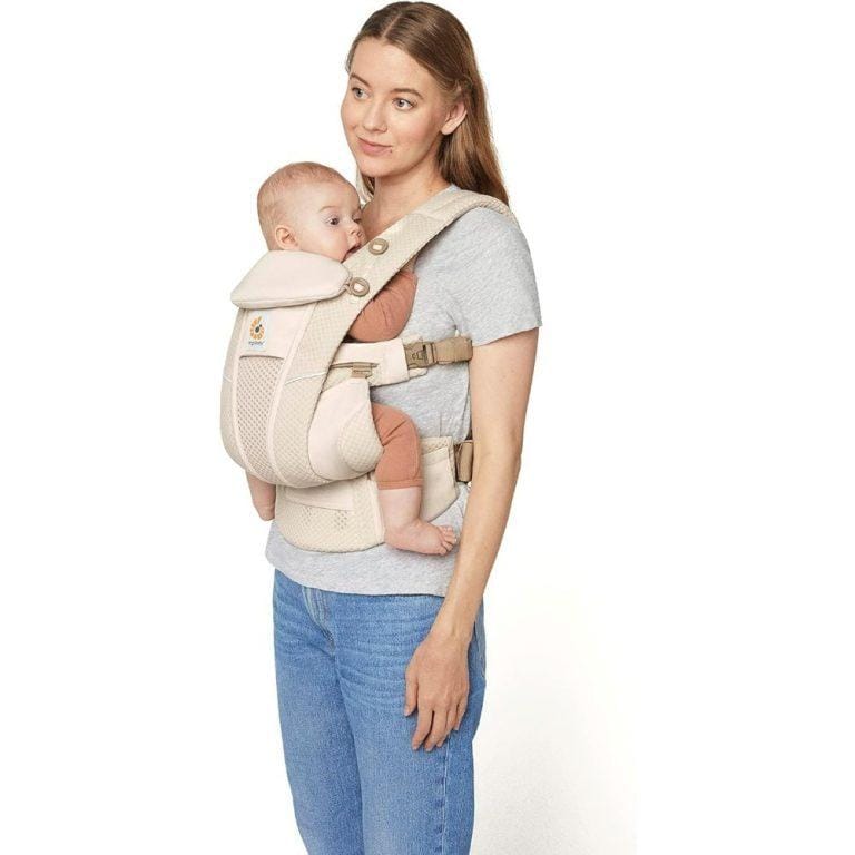 Mochila Portabebé Para Recién Nacidos, posición Para Transportar En El Abdomen Y En La Espalda, color gris grafito | Miravia