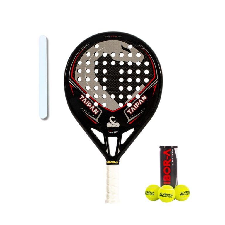 Pala de padel Vibor-a Taipan Liquid 22 + 1 Bote de Pelotas Vibora + 1 Protector Transparente | Miravia