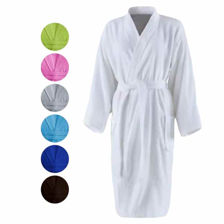 SUMY RINCON – Albornoz de baño unisex de Algodón peinado sin capucha. 100% Algodón. Disponible en varios colores. Bata de Casa Suave y Absorbente. Tamaños M, L y XL. El gramaje es de 400 gr/m2. | Miravia