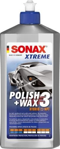 SONAX XTREME Polish+Wax 3 Hybrid NPT (500 ml) pulimento y cera para pinturas mate, desgastadas y no cuidadas | N.° 02022000 544