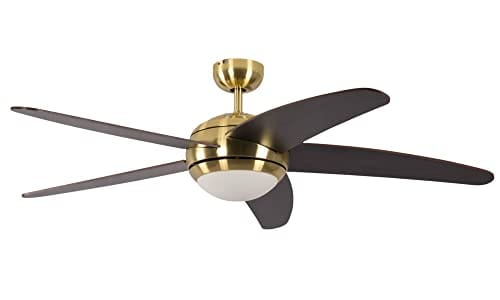 OFERTÓN SUPREMO 71% DESCUENTO Ventilador de Techno Melton Latón con Luz y Mando a Distancia, 132 cm, Palas Wanaque