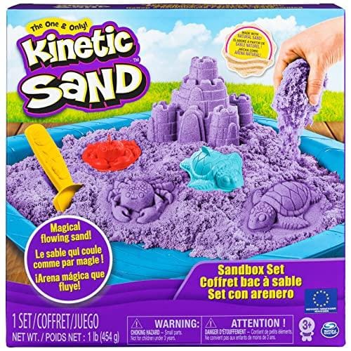 DESCUENTAZO 53% DESCUENTO KINETIC SAND ARENA MÁGICA Set con Arenero para Niños de 3 Años +, 454g de arena azul, morada o verde y 4 accesorios Modelo Aleatorio Kit Manualidades 6024397 Juguetes