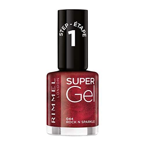 Esmalte de uñas Rimmel London 15 Year Collection Rock ‘N’ Sparkle, rojo oscuro