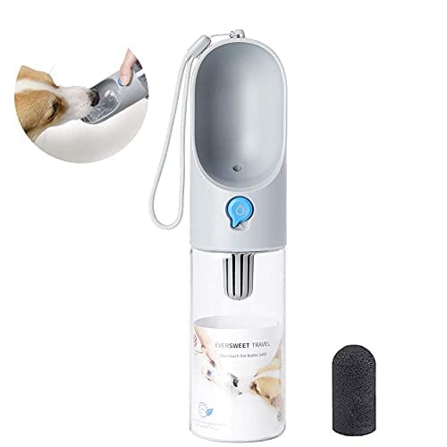 60% DESCUENTO PETKIT Botella de Agua de Viaje para Mascotas EVERSWEET, tamaño único, Color Gris