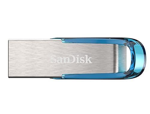 DESCUENTAZO 53% DESCUENTO SanDisk 128GB Ultra Flair USB 3.0 Flash Drive, up to 150mb/s Read speeds, Tropical Blue