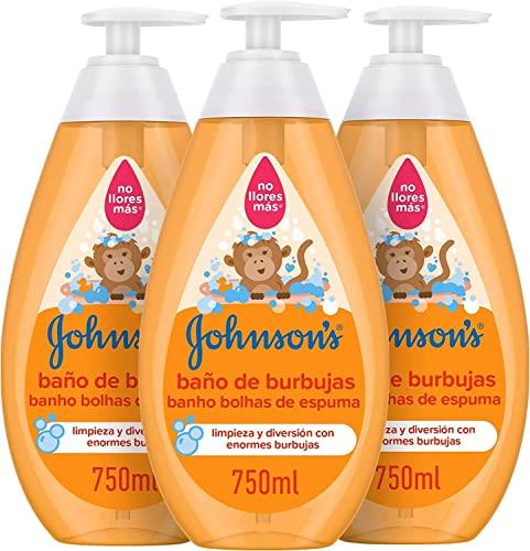 BUENA OFERTA 28% DESCUENTO Johnson’s Baby Baño de Burbujas para niños, formulado para la piel delicada de los bebés 3 x 750ml
