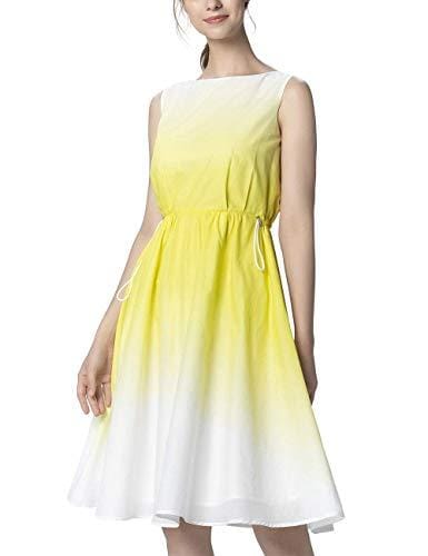 Apart Fashion Dip Dye Dress Vestido, Crema y Vainilla, 40 para Mujer