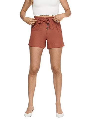 73% DESCUENTO ONLY Pantalones Cortos Onlviva Life HW Belt Pnt Noos, Apple Butter, 36 para Mujer