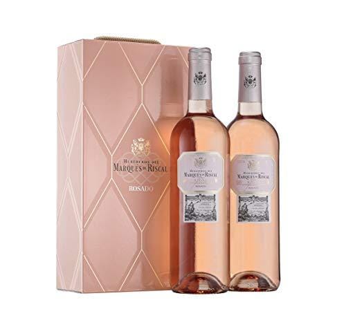 BUENA OFERTA 31% DESCUENTO Marqués de Riscal Vino Rosado Denominación de Origen Calificada Rioja Estuche 2 botellas x 750 ml Total 1500 ml