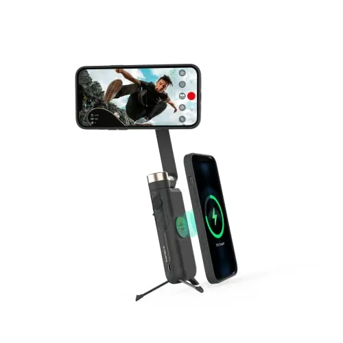 OFERTÓN SUPREMO 77% DESCUENTO Powervision S1, cardán para Smartphone, estabilizador de teléfono de 3 Ejes con trípode Integrado, Banco de energía inalámbrico y Seguimiento de Movimiento y Caras de Inteligencia, para vlogging o