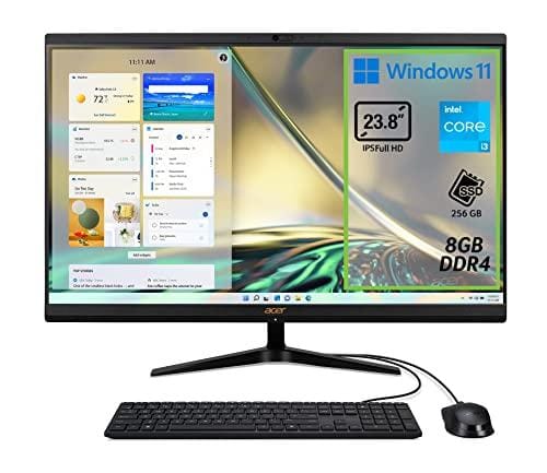 DESCUENTAZO 63% DESCUENTO Acer Aspire C24 1700 Ordenador Fijo Todo en uno, Ordenador de sobremesa, procesador Intel Core i3 1215U, RAM 8GB DDR4, 256GB SSD, Pantalla 23.8″ IPS FHD LED LCD, Intel UHD, WiFi, Webcam, Windows 11