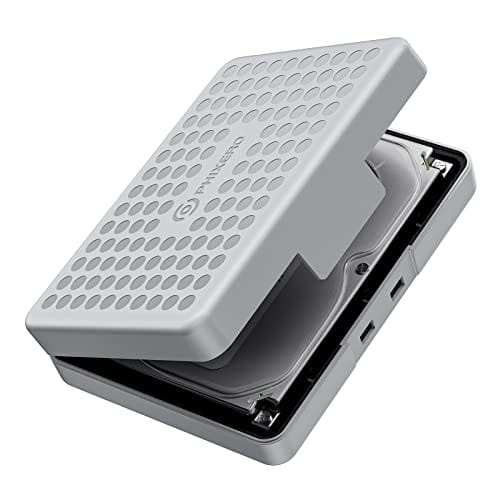 PHIXERO Estuche de disco duro de 3.5 pulgadas, caja de almacenamiento portátil HDD/SSD, a prueba de polvo, a prueba de golpes y antiestática, regalo para clientes y amigos, Lenovo, Seagate