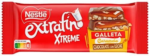 NESTLÉ Extrafino Xtreme tableta chocolate con leche y galleta 87g