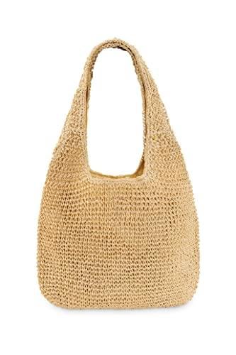 20% DESCUENTO ShopINess Bolso de Rafia Casual para Mujer (Beige)