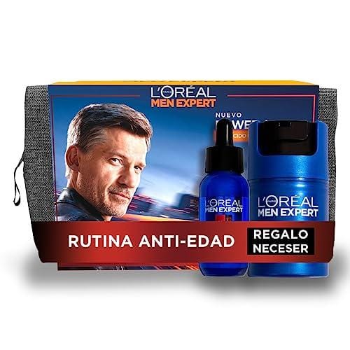 BUENA OFERTA 27% DESCUENTO L’Oreal Paris Men Expert Pack de Rutina Anti Edad POWER AGE Ácido Hialurónico para Hombre con Sérum Concentrado + Crema Anti arrugas