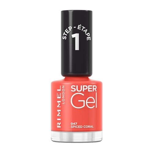 53% DESCUENTO Rimmel London, Super Gel, Esmalte de uñas, 047 Spiced Coral, 12 ml
