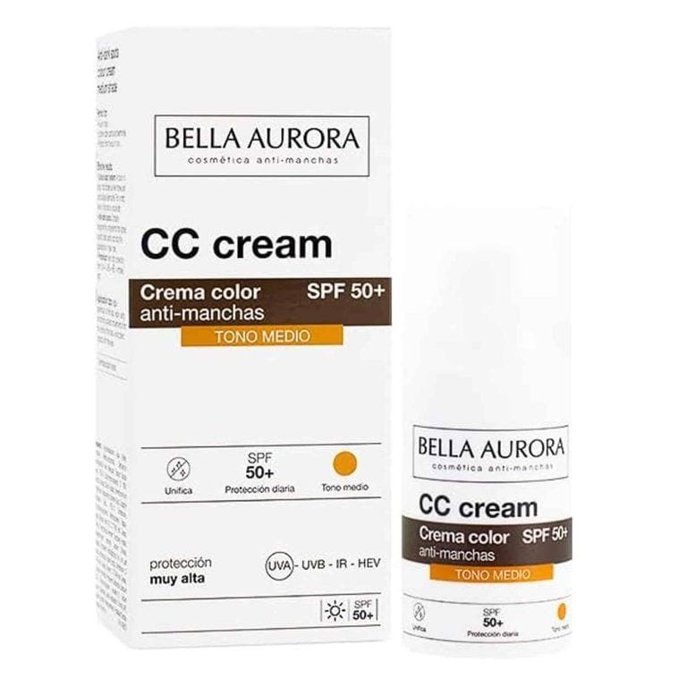 BELLA AURORA – CC Cream Antimanchas Tono Medio SPF50+ 30 ml, Protector Solar Antimanchas, Crema Color Antimanchas, para Cualquier Tipo de Piel, Crema Solar Facial de Color Medio | Miravia