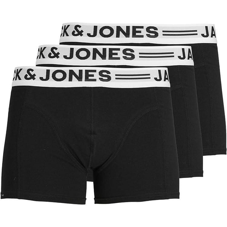 Jack & Jones-Pack de 3 Boxers para Hombre, Modelo flexible y duradero, Material elástico, Diferentes Modelos y Colores, Tamaños pequeños* | Miravia