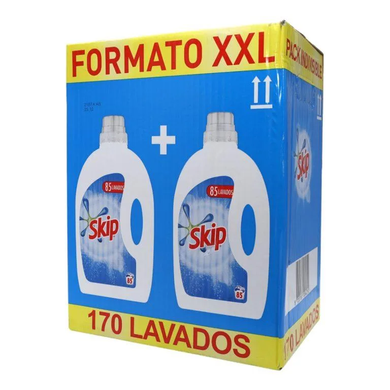 SKIP Detergente Liquido Limpieza Profunda 85+85 Lavados 2 x 3,825 Litros – Pack Ahorro (Total 170 lavados) | Miravia