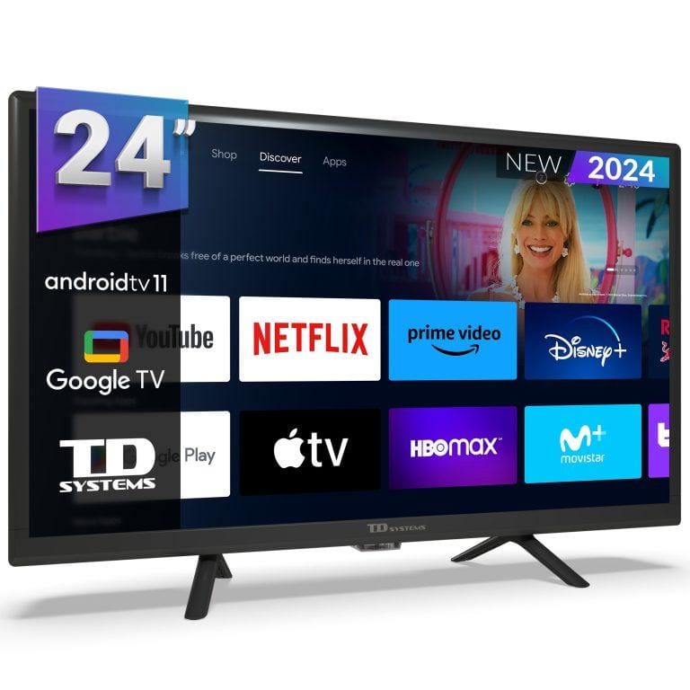 Smart TV 24 pulgadas HD Hey Google Official Assistant con control por voz. Televisor Android 11 – TD Systems K24DLC19GLE | Miravia